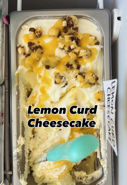 Lemon curd cheesecake gelato tray